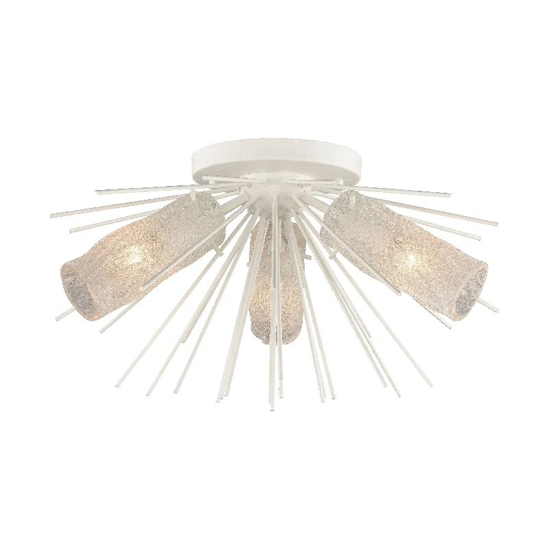 Rustic track lighting for farmhouse decorSea Urchin 20" Wide 3-Light Semi Flush Mount