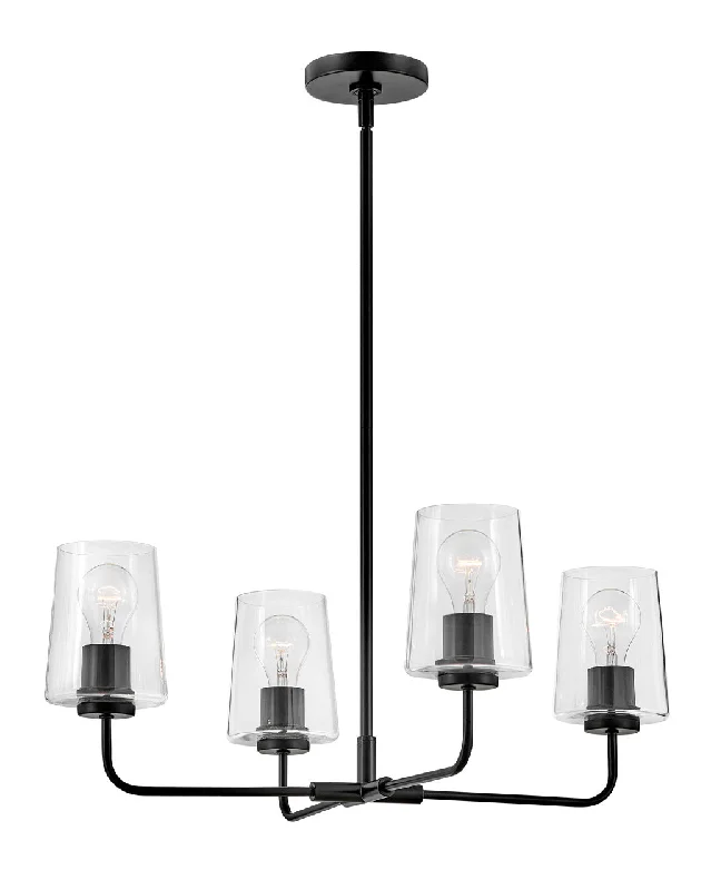 Track lighting with a brushed nickel finishKline Chandelier