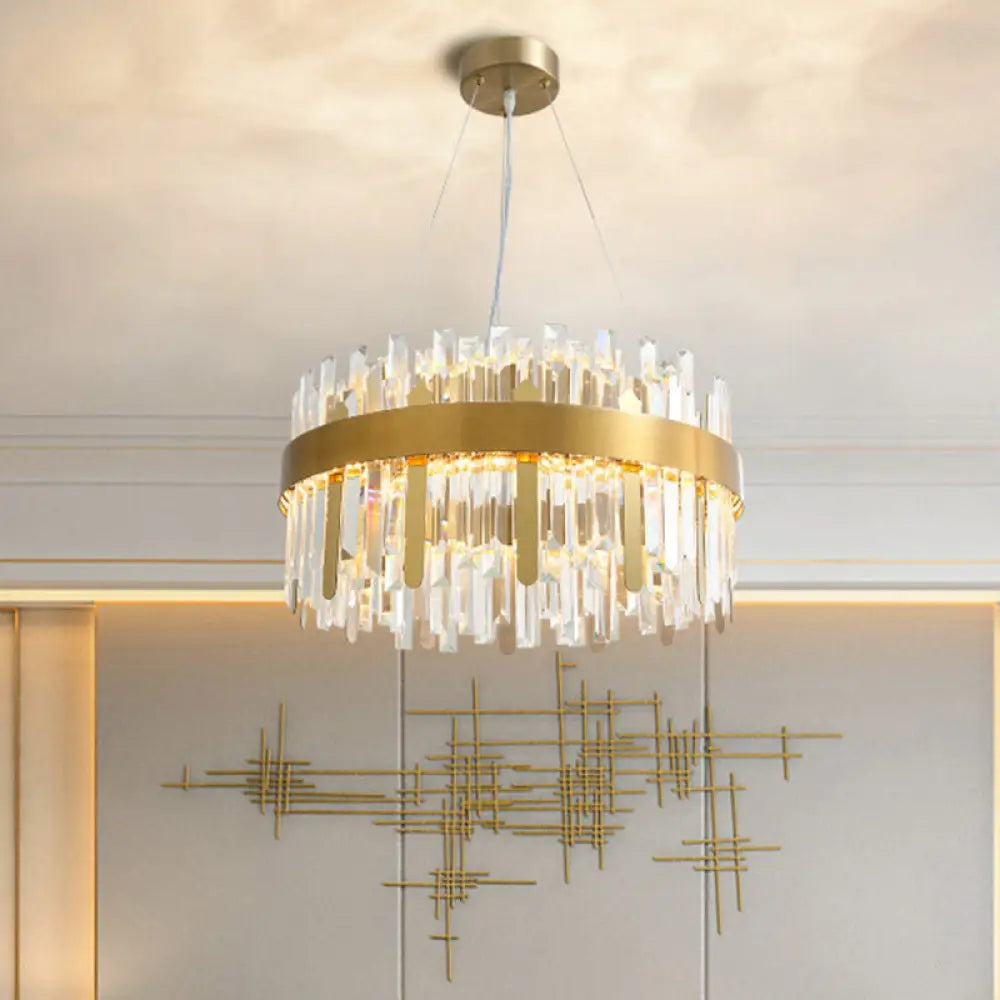 Chandeliers with Clear Crystal for a Sparkling EffectChandeliers with Clear Crystal for a Sparkling EffectModern Cut Crystal LED Gold Drum Chandelier for Dining Room Chandeliers with Clear Crystal for a Sparkling EffectChandeliers with Clear Crystal for a Sparkling EffectModern Cut Crystal LED Gold Drum Chandelier for Dining Room