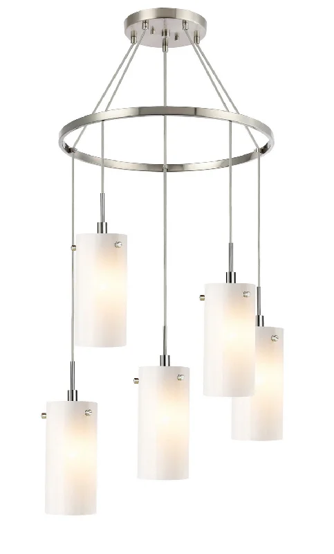 Chandeliers with Sputnik - Style Design for a Futuristic VibeChandeliers with Sputnik - Style Design for a Futuristic VibeWoodbridge Tube 13428STN-C10401 Chandelier Light - Satin Nickel