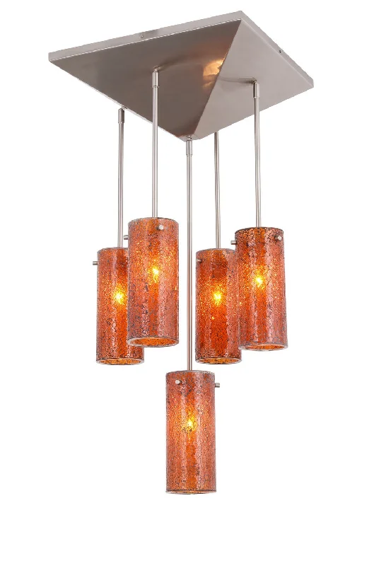Rustic Wood Chandeliers for Country - Style HousesRustic Wood Chandeliers for Country - Style HousesWoodbridge Pyramid 20515STN-M10AMB Chandelier Light - Satin Nickel