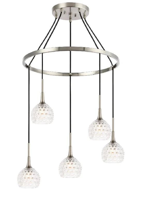 Ceiling - Mounted Chandeliers for Standard CeilingsCeiling - Mounted Chandeliers for Standard CeilingsWoodbridge Bristol 20828STN-C00510 Chandelier Light - Nickel/ Nickel
