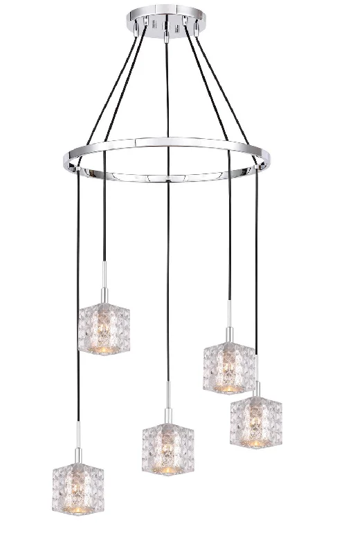 Chandeliers for Low Ceilings to Avoid OvercrowdingChandeliers for Low Ceilings to Avoid OvercrowdingWoodbridge Elise 21028CHR-C80414 Chandelier Light - Chrome/ Chrome