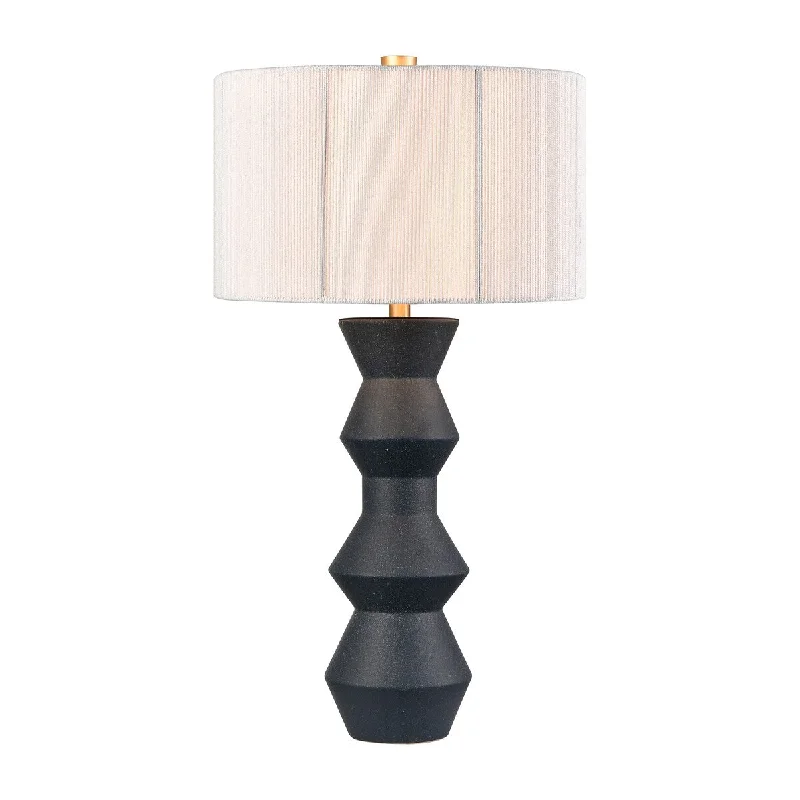 gothic style table lamps with dark finishes for a mysterious lookgothic style table lamps with dark finishes for a mysterious lookElk Home Belen Navy Glazed With White Cord Drum Shade Table Lamp