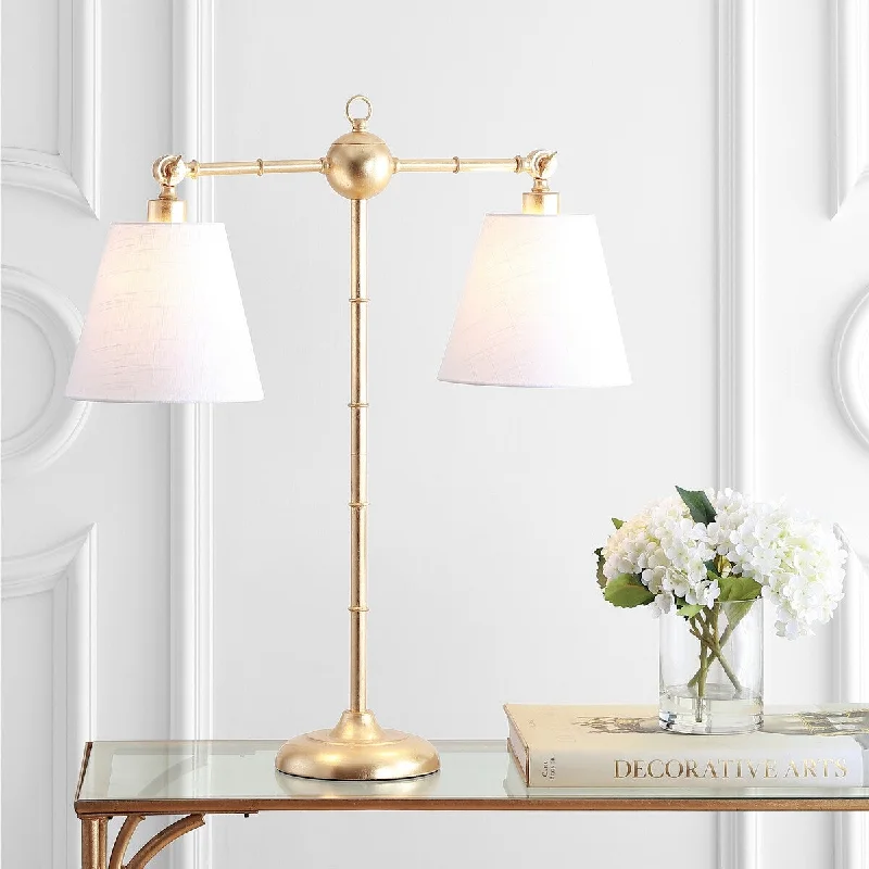 ceramic table lamps with hand painted designs for an artistic touchceramic table lamps with hand painted designs for an artistic touchRuth 31" 2-Light Library Metal LED Table Lamp, Gold by JONATHAN Y