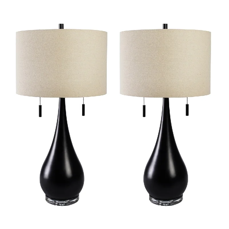 bohemian table lamps with colorful patterns for eclectic bedroomsbohemian table lamps with colorful patterns for eclectic bedroomsSarnen Metal and Crystal Table Lamp - Set of 2