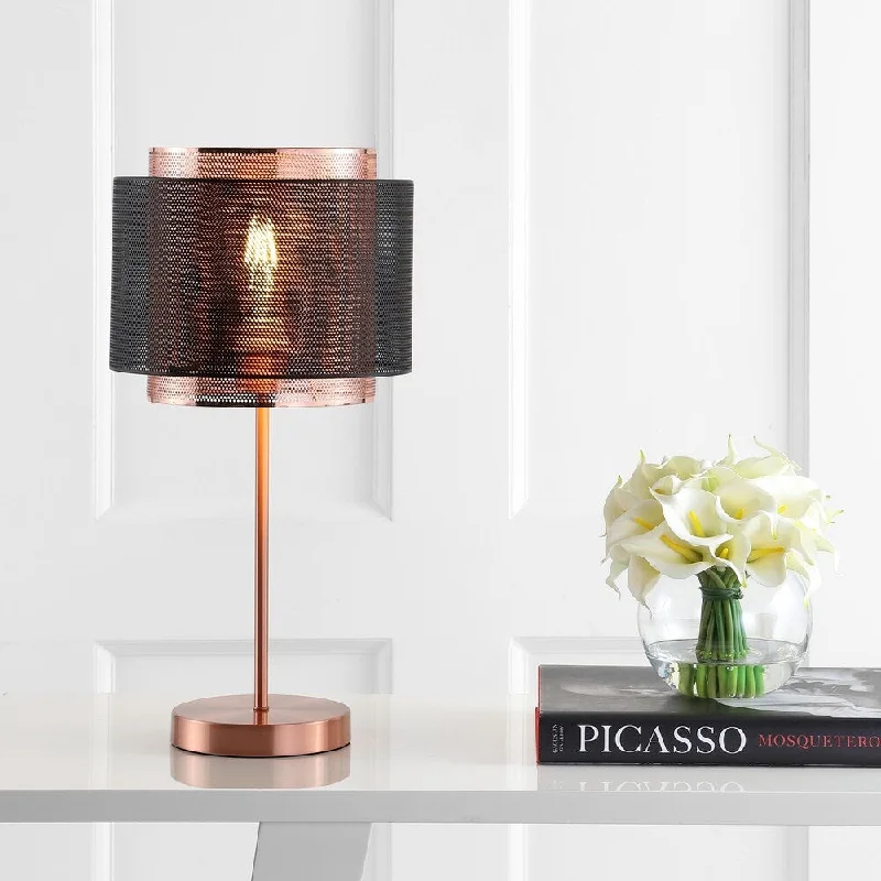 victorian style table lamps with ornate details for traditional homesvictorian style table lamps with ornate details for traditional homesTribeca 19.7" Metal LED Table Lamp, Copper/Black by JONATHAN Y